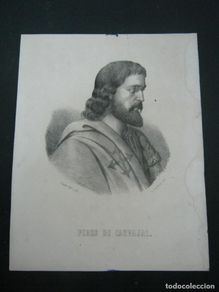 Arte: Litografia antigua de Pedro de Carvajal - de Llanta y de Rubio